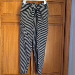 Silence + Noise Urban Outfitters High-Rise Wrap Front Stripe Pant Size MEDIUM
